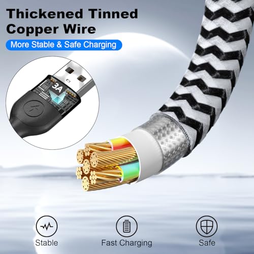ANSEIP Multi Charging Cable, 3 in 1 Charging Cable for Multiple Devices - color: Black