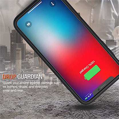 Battery Case for iPhone XS Max, 10000mAh Ultra Thin Portable Protective Power Smart Charging Case Compatible with iPhone XS Max (6.5 inch) Rechargeable Extended Battery Charger (Black) - size: iPhone XS Max
