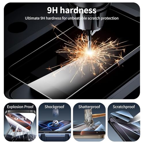 Screen Protector & Camera Lens Protector for Samsung Galaxy S25 Ultra, HD Tempered Glass, High Light Transmittance, 9H 2.5D Edge Anti-Scratch Shatterproof Case-Friendly, 3 Pack Each - color: S25 Ultra Clear