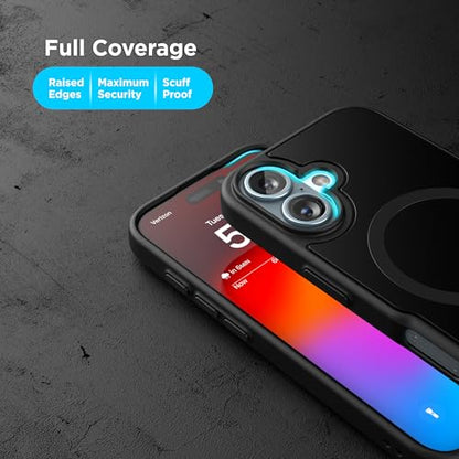 ENCASED Magnetic Card Case for iPhone 16 Plus with Removable Wallet Holder (Compatible with MagSafe) Black - size: iPhone 16 Plus