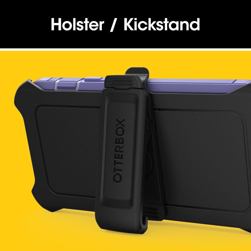 OtterBox iPhone 17e & iPhone 16e (Only) - Defender Series Case - Mountain Majesty (Purple) - Screenless - Rugged & Durable - with Port Protection - Holster Clip Includes - Microbial Defense Protection - color: Mountain Majesty (Purple), style: Non-MagSafe