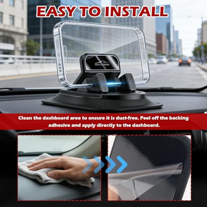 360° Rotatable Car Phone Holder,Non-Slip Car Dashboard Phone Holder for Best Navigation and Viewing,Universal Phones Holders for Cars Dashboard Horizontal and Vertical Place - color: Car