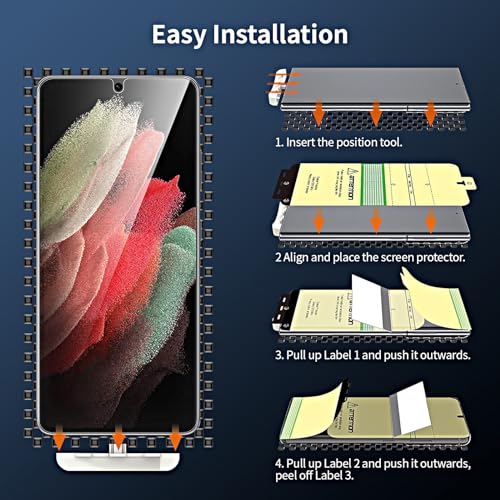 3 Pack Screen Protector for Samsung Galaxy S21 Ultra [Not Glass], Support Fingerprint Unlock Flexible TPU Film, Touch Sensitive, Anti-Scratch, Full Coverage - size: Samsung Galaxy S21 Ultra