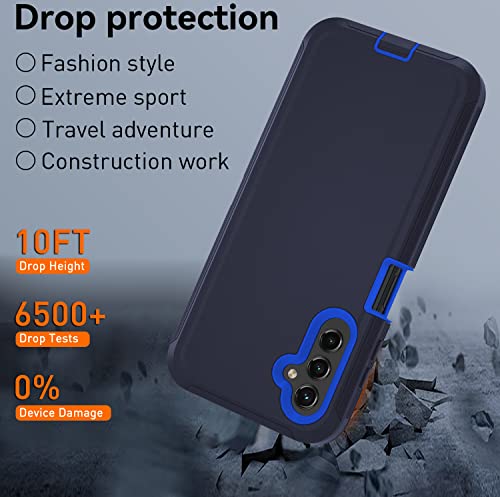 for Samsung Galaxy A14 5G case,A14 5G Heavy Duty case,[Military Grade Protective ][Shockproof] [Dropproof] [Dust-Proof], ONLY Fit Galaxy A14 5G Phone (Dark Blue) - color: Dark Blue