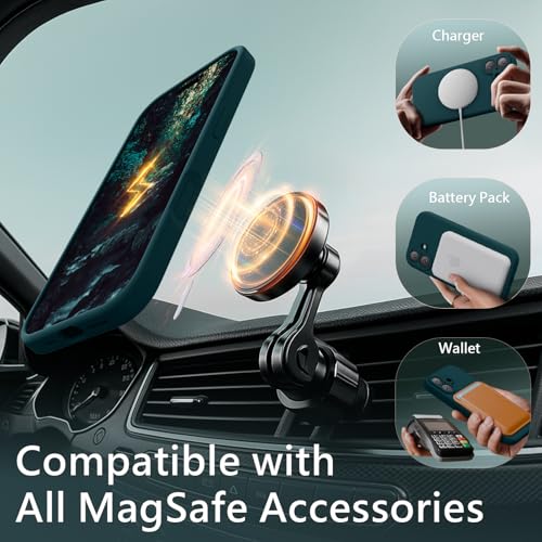 FireNova Magnetic for iPhone 17 Case, 6.3", Teal | Compatible with MagSafe, Integrated Silicone Camera Control Button, Camera Protection, Anti-Scratch Soft Microfiber Lining - color: Teal, size: Iphone 17