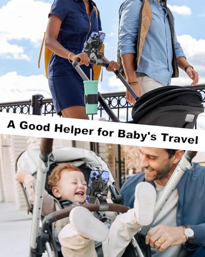 Shockproof Bike Phone Holder for Stroller, Motorcycle, Baby Stroller, Shopping Cart, Scooter, Ebike, Bicycle, Handlebar Cell Phone Mount Clamp for iPhone 17 16 15, All 4-7” Devices