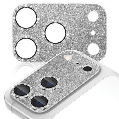 imluckies Compatible with iPhone 17 Pro Max Camera Lens Protector Bling, Ultra HD Tempered Glass Shiny Diamond Camera Plate Sparkle Screen Protection, 9H Anti-Scratch & Easy Install, Glitter Gray - size: 17promax 6.9" Glitter Gray