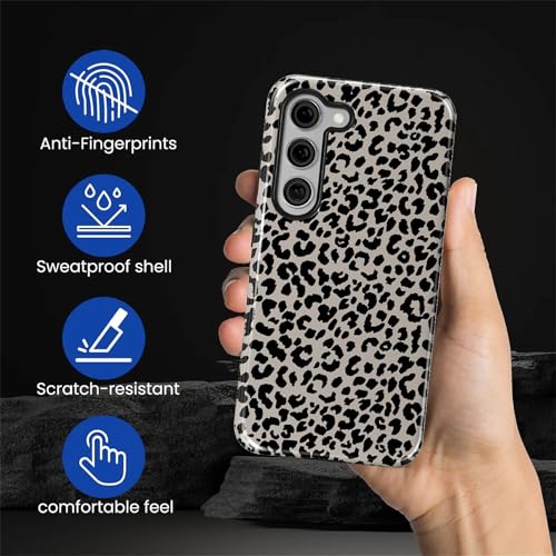 Case Compatible with Samsung Galaxy S23, Hybrid 2-Layer Hard Shell Protection Case, Shockproof Protective Tough Phone Cover, Animal Leopard Print - color: Animal Leopard Print, size: Samsung Galaxy S23