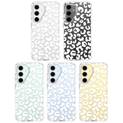 MOSNOVO Case for Samsung Galaxy S24 FE, [Buffertech 6.6ft Military-Grade Drop Protection] [Anti Peel Off Tech] Clear TPU Bumper Phone Case Cover Design - White Leopard Print - color: Clear - White Leopard Print, size: Samsung Galaxy S24 FE