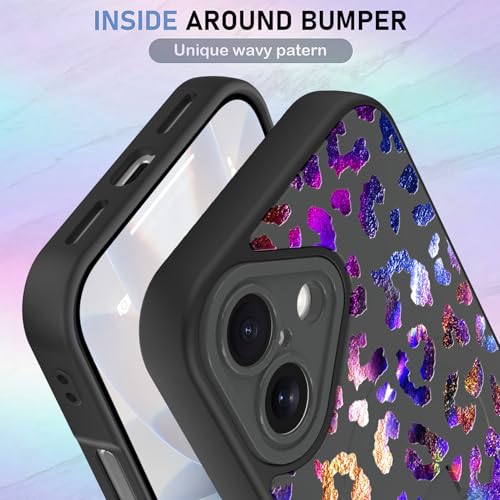 KANGHAR Compatible with iPhone 17 Case Leopard Cheetah Pattern -Black - color: Black-Leopard(Iridescent), size: iPhone 17