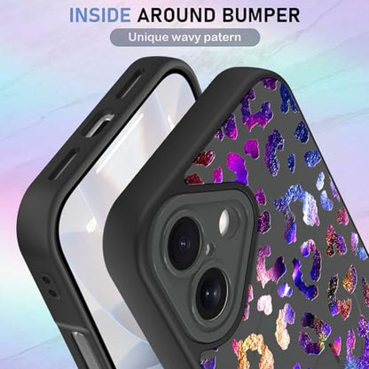 KANGHAR Compatible with iPhone 17 Case Leopard Cheetah Pattern -Black - color: Black-Leopard(Iridescent), size: iPhone 17