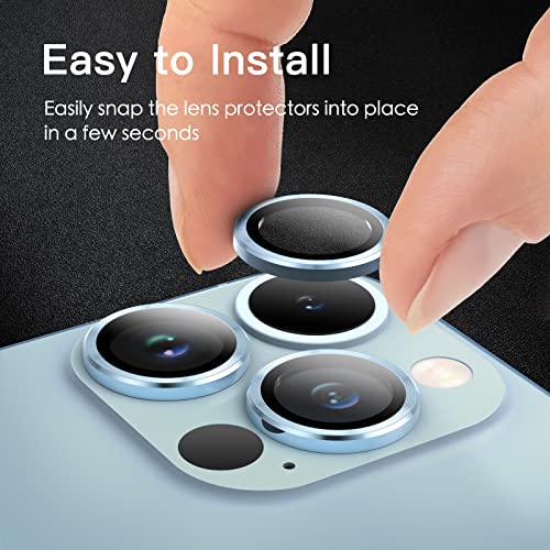 JETech Camera Lens Protector for iPhone 13 Pro Max/13 Pro, Sierra Blue - color: Sierra Blue