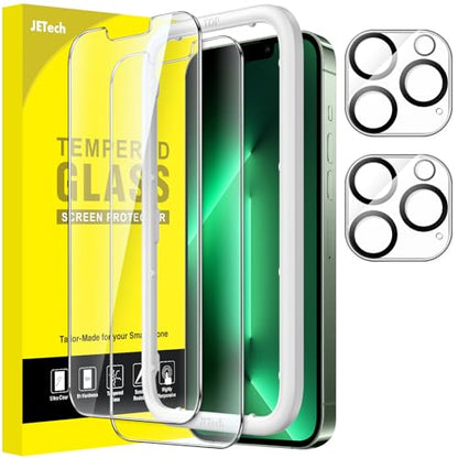 JETech Screen Protector for iPhone 13 Pro Max, 2+2 Pack - size: iPhone 13 Pro Max