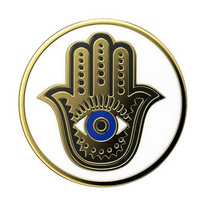 PopSockets Adhesive Phone Grip, Holder- Hamsa Hand - color: White, style: Adhesive