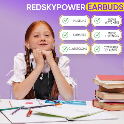 10 Pack Bulk Wired Earphones, In Ear Earbud Headphones with 3.5mm Jack, 4ft Tangle Free Cable, Comfortable Fit, Affordable and Cost Effective, Ideal for School Classroom Testing Students, Mix