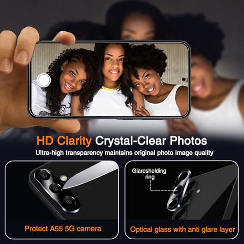 Wiaocit Tempered Glass Screen Protector for Samsung Galaxy A55 5G