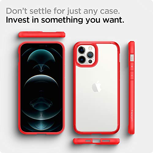Spigen for iPhone 12 Pro Max Case, Ultra Hybrid [No Magnet Ring][Anti-Yellowing] - Red - color: Red, size: iPhone 12 Pro Max