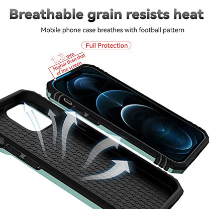 for iPhone 12 Mini Case with Camera Lens Cover Screen Protector, Dual Layer Military Grade Drop Protection Magnetic Ring Holder Kickstand Protective Phone Case for iPhone 12 Mini 5.4 inch (Dark Green) - color: Dark Green with camera cover Military-Grade