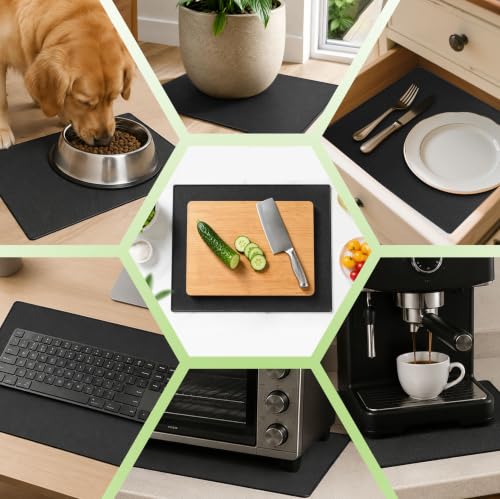 15"x18" Extra Large Double-Sided Non-Slip Cutting Board Mat - color: Large Black
