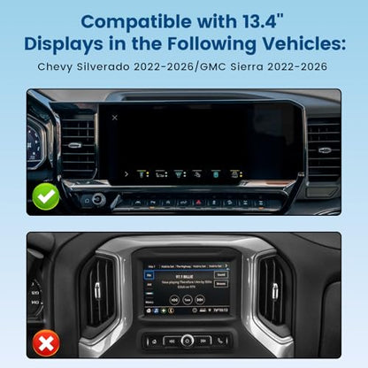 Wireless Charging Magnetic Mount for Chevy Silverado GMC Sierra 2022-2026 - style: Magnetic Charging