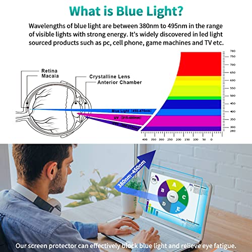 F FORITO 2-Pack 17.3 inch 16:9 Anti Blue Light Matte Laptop Screen Protector, Compatible with 17.3” HP/Lenovo/Acer/ASUS/MSI Laptop, Anti Glare Anti Scratch - size: 17.3 Inch (Diagonal) - 16:9 Aspect Ratio