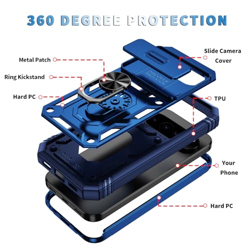 PASNEW Case for Google Pixel 10 Pro XL,6.8",Blue - color: Blue, size: Pixel 10 Pro XL (inch)