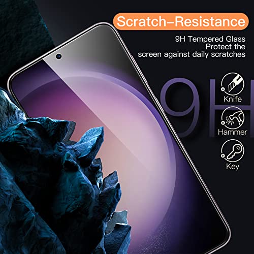 JETech Screen Protector for Samsung Galaxy S23 Plus, 3-Pack | HD Clear, Fingerprint ID Compatible, Anti-Scratch Glass - size: Galaxy S23 Plus