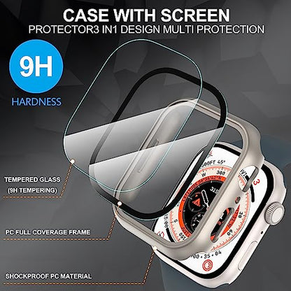 Diruite for Apple Watch Series 9/8/7/6/5/4 SE 41mm Case -Titanium*2 - color: Titanium, size: 41 mm - Series 9/8/7/6/5/4/SE/SE 2