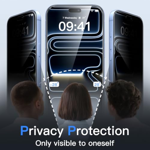 JETech Privacy Screen Protector for iPhone New Pro, 2-Pack - size: iPhone NEW Pro