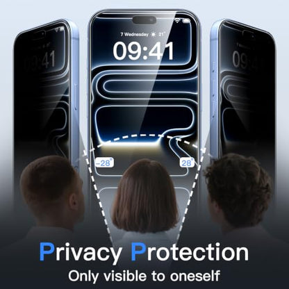 JETech Privacy Screen Protector for iPhone New Pro, 2-Pack - size: iPhone NEW Pro