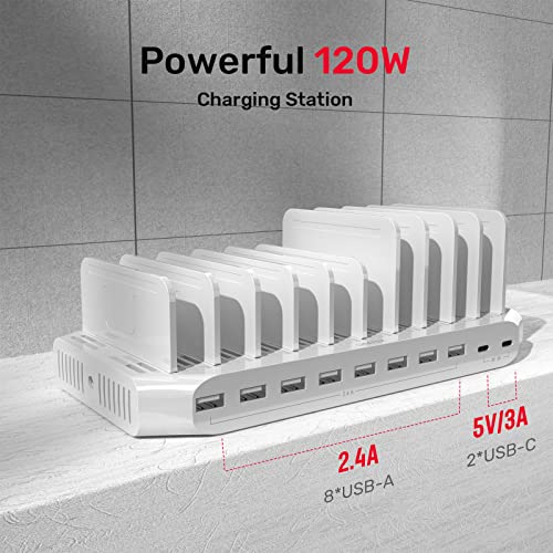 Unitek 120W 10-Port Type-C Charging Station, 10 iPads Simultaneously
