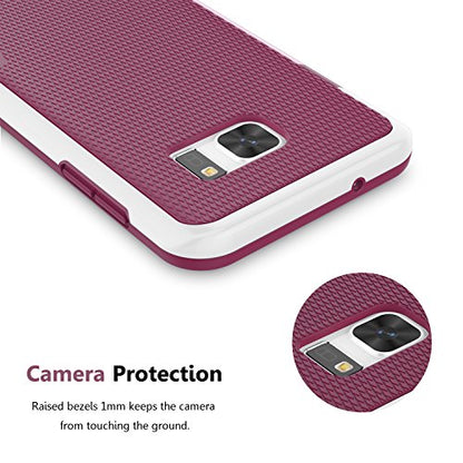 Jeylly Galaxy S7 Case, [3 Color] Slim Hybrid Impact Rugged Soft TPU & Hard PC Bumper Shockproof Protective Anti-Slip Case Cover Shell for Samsung Galaxy S7 S VII G930 GS7 - Wine | [3 Color] Slim Hybrid Impact Rugged Soft TPU&Hard PC Bumper Shockproof Prot