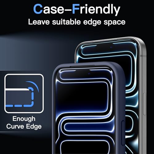 JETech 3D 9H+ Anti-Reflective Screen Protector for iPhone 17 Pro Max - size: iPhone 17 Pro Max