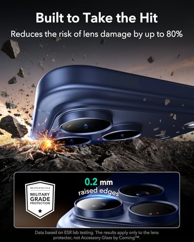 ESR for iPhone 17 Pro Camera Lens Protector, 1 Pack, Deep Blue - color: Deep Blue