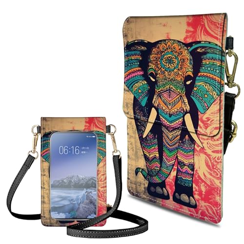 Small Crossbody Bags with Adjustable Shoulder Strap - color: Bohemian Elephant