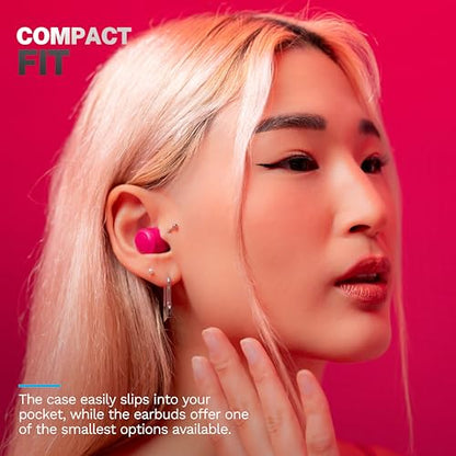 JLab Go Air Pop+ Earbuds, Dual Connect, EQ3 Sound, Dark Pink - color: Dark Pink, style: Matte