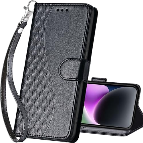 for iPhone 15 Plus Wallet case, Black | 3 Card Holders, Kickstand, Shockproof TPU Shell, PU Leather, Magnetic Closure, Protective Flip Folio Cover, Women - color: 3