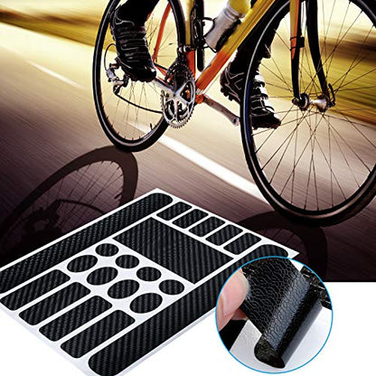 Outus 3 Pieces Bicycle Chainstay Protector - color: 1 Clear + 2 Black