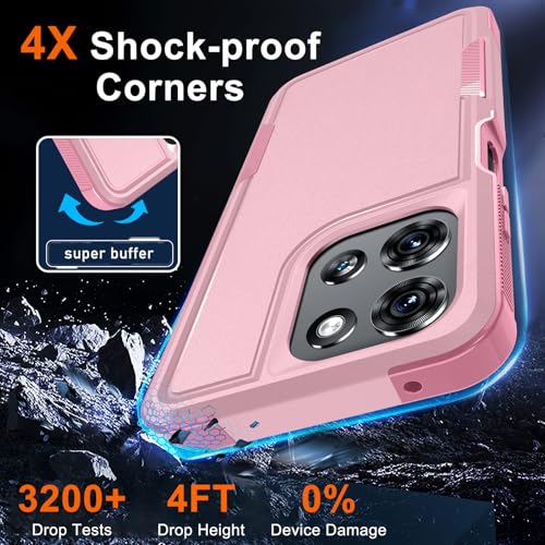 for Moto G 5G 2025 Case, Full Body Heavy Duty Rugged Shockproof Protective Phone Cover with Lanyard Strap, Tempered Glass Screen Protector, Cute Pink | with Tempered Glass Screen Protector+Lanyard Strap,Rugged Shockproof Protective Phone Case - color: Cut