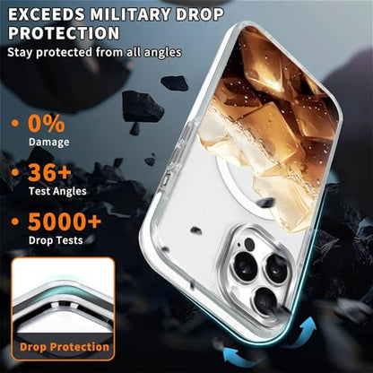 Magnetic Case for iPhone 13 Pro Max Design On Clear Base, Compatible with MagSafe, Slim Protective Soft TPU Bumper Phone Cover Women Girls Case Brown Ice Drinking - color: Brown Ice Drinking, size: iPhone 13 Pro Max