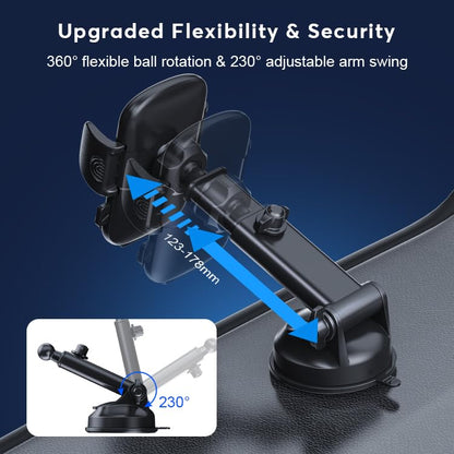Car Phone Holder,2026 Military Grade,Strongest Suction, Heat Resistant Material, Universal Dashboard and Windshield Mount with Adjustable Suction Cup, Compatible with All Smartphones