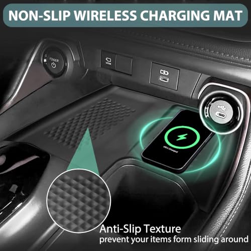 Wireless Charging Anti-Slip Mat for Grand Highlander 2024 2025 2026 Silicone Center Console Phone Charger Pad Liners Anti-Scratch Waterproof Protective Cover Pad Interior Accessories - size: for Grand Highlander 2024 2025