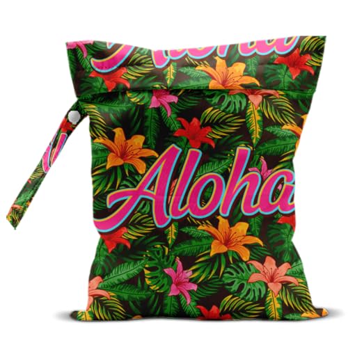 Aloha Wet Dry Waterproof Bag, Travel Laundry Wet Bag for Swimsuit - color: Aloha1