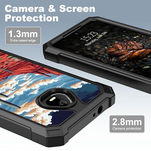 for Schok Volt Sv67q Sv67332 Case with Screen Protector, Military Grade Drop Protection, Dual Layer Hybrid Shockproof Protection TPU Phone Case for Schok Volt Sv67q, Red Desert - color: Red Desert