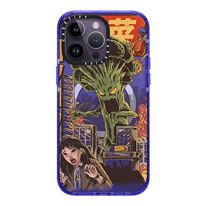 CASETiFY for iPhone 14 Pro Max Case - Impact Compatible with MagSafe | 8.2 ft. 4x Military Grade Drop Protection | Broccozilla | Peri Purple - color: Broccozilla, size: Iphone 14 Pro Max (Magsafe)