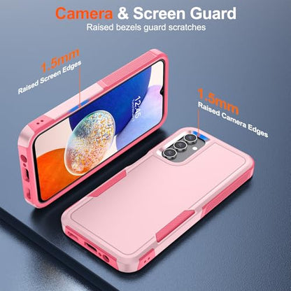 zapica Designed for Samsung Galaxy A14 5G Case, Light Pink | Military Grade Drop Protection, Dual Layer Structure Design, Heavy Duty Shockproof Non-Slip Phone Cover - color: Light Pink, size: Samsung Galaxy A14 5G 6.6''