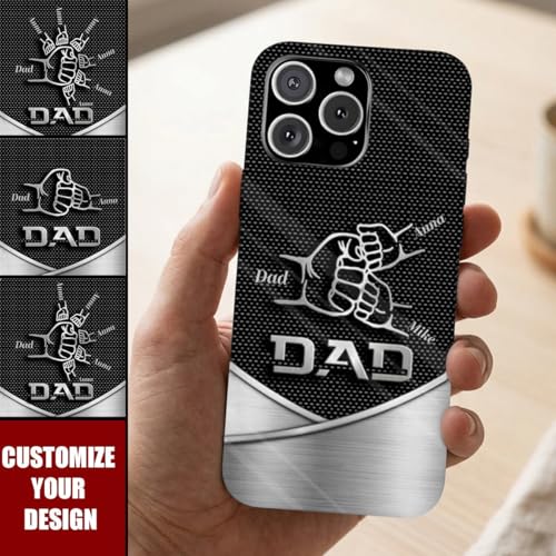 Dad The Man The Myth The Legend First Bump - Personalized Father Full Print Phone Case Custom Smartphone Cover Protective Shell Unique Birthday Present for Men Multicolor