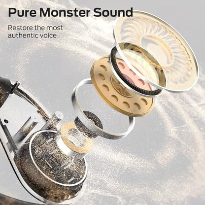 Monster Open Ear AC600 Headphones, Bluetooth 5.4 Wireless Earbuds with HiFi Stereo, Clip-On Earbuds with ENC Clear Call, 21H Playtime, IPX6 Waterproof Wireless Headphones for Outdoor Exercise,Black