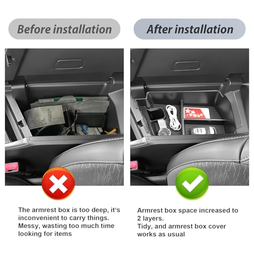 SKTU Upgrade for 2024-2027 Dodge Charger Center Console Organizer Durable - color: for 2024-2027 Charger Armrest