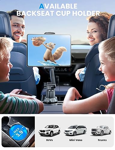 eSamcore Tablet Holder for Car, for iPad Stand Cup Holder Car Mount